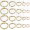 200pcs 5 Styles 304 Stainless Steel Split Rings, Double Loops Jump Rings, Golden, 5~12x1~2mm, Inner Diameter: 3.8~10mm, Single Wire: 0.5~1mm, 40pcs/style