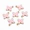 Alloy Pendants, Cadmium Free & Lead Free, with Enamel, Flower, Light Gold, Pink, 18x15.5x2mm, Hole: 1.5mm