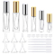 GLOBLELAND 6Pcs 3/5/8/10/15/20ml Refillable Glass Perfume Atomizer Bottle with 6Pcs Plastic Pump 6Pcs Funnel Hopper and 6Pcs 3ml Dropper Empty Portable Travel Mist Sprayer for Sample