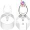 2Pcs 2 Style Transparent Acrylic Ring Display Rack, Mixed Shape, Clear, 3.4~3.5x2.9~3.1x3.9~4cm, 2~2.2cm in diameter, 1pc/style