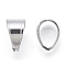 Tarnish Resistant 304 Stainless Steel Snap on Bails, Stainless Steel Color, 11x8x7mm, pin: 1mm