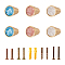 3 Style Zinc Alloy Drawer Handle, with Iron Screws, Circular Cone, Mixed Color, 30x23.5mm, 2sets/style