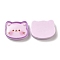 Cute Cartoon Animal Opaque Resin Cabochons, Cat Shape, 19x24x6mm