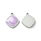 304 Stainless Steel Manual Polishing Charms, with Enamel, Rhombus, Stainless Steel Color, 11.5x10x2.5mm, Hole: 0.8mm