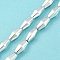 Electroplated Synthetic Non-magnetic Hematite Beads Strands, Rhombus, Silver Plated, 12~12.3x5.2~5.8x5.2~5.8mm, Hole: 1.2mm, about 33pcs/strand, 16.73''(42.5cm)