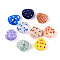 Handmade Naormal Lampwork Bumpy Beads Strands, Shell Shape, Mixed Color, 17.5~19.5x16.5~18x10~11mm, Hole: 1.2~1.6mm, about 20pcs/strand, 14.37 inch(36.5cm)