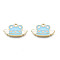 Alloy Enamel Pendants, Cadmium Free & Nickel Free & Lead Free, Light Gold, Bear with Wing, Light Sky Blue, 11.5x19.5x1.5mm, Hole: 2mm