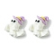 Halloween Theme Opaque Resin Decoden Cabochons, Ghost, 14x13.5x5.5mm