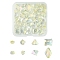 Electroplate Transparent Glass Beads, Mixed Styles, Mixed Shapes, Light Yellow, 5.5~15x4~10.5x3~6.8mm, Hole: 0.8~1.2mm, 10pcs/style