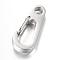 Tarnish Resistant 304 Stainless Steel Keychain Clasp Findings, Stainless Steel Color, 45x21x4mm