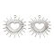 Non-Tarnish 304 Stainless Steel Pendants, Heart Charm, Stainless Steel Color, 36x35x2mm, Hole: 3mm