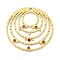 Real 18K Gold Plated PVD Vacuum Plating 304 Stainless Steel Pendants, with Colorful Rhinestone, Flat Round Charms, Siam, 34.5x1.7mm, Hole: 2mm