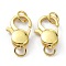 Brass Lobster Claw Clasps, with Jump Ring, Long-Lasting Plated, Parrot Trigger Clasps, Real 18K Gold Plated, 14x10.5x5mm, Hole: 3mm
