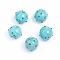 Natural Howlite Beads, Dyed & Heated, with Enamel, Round with Evil Eye, Colorful, 16.5~17mm, Hole: 1.2mm