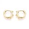 Brass Hoop Earring Finding, Lead Free & Nickel Free & Cadmium Free, Ring, Real 18K Gold Plated, 13.5x16x2.5mm, Hole: 1.5mm, Pin: 0.9mm
