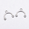 Non-Tarnish 304 Stainless Steel Chandelier Component Links, 3 Loop Connectors, Arch, Stainless Steel Color, 8.5x9x0.5mm, Hole: 1mm