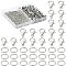 DIY Jewelry Making Finding Kit, Including Zinc Alloy Lobster Claw Clasps, Iron Jump Rings, Platinum, 5~12x5~6x0.7mm, Hole: 1.2~3.5mm