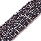 Transparent Glass Beads, 32 Facets, AB Color Plated, Round, Indigo, 3.5x3mm, Hole: 1mm, about 163~166pcs/strand, 50~51cm
