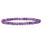 4mm Round Natural Dyed Amethyst Beads Bracelet for Men, European and American Retro Simple Versatile Stretch Bracelets, 7-1/2 inch(19cm)