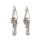Brass Hook and S-Hook Clasps, Cadmium Free & Nickel Free & Lead Free, Platinum, 32mm, Hole: 1.7mm
