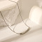 Stylish Stainless Steel Textured Curved Tube Bead Snake Chain Necklaces for Women, Stainless Steel Color, 16.14 inch(41cm)