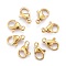 304 Stainless Steel Lobster Claw Clasps, Parrot Trigger Clasps, Real 24K Gold Plated, 10x6x3mm, Hole: 1.5mm
