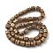 Electroplated Natural Lava Rock Beads Strands, Hexagon, Copper Plated, 7~8.5x7.5x6.5mm, Hole: 1.5mm, about 50pcs/strand, 11.81''(30cm)