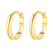 Simple 925 Sterling Silver Circle Hoop Earrings, Fashionable Daily Accessory, Golden, 12mm
