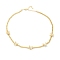 Brass Micro Pave Clear Cubic Zirconia Choker Necklaces, with Curb Chains, Butterfly, Real 18K Gold Plated, 15.94 inch(40.5cm)