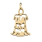 Halloween 201 Stainless Steel Pendants, Golden, Candle, 31x17x1mm, Hole: 1.4mm