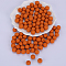 Round Silicone Focal Beads, Orange, 15mm, Hole: 2mm