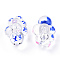 Transparent Acrylic Beads, with Enamel, Cloud with Cross, Blue, 33x22.5x17mm, Hole: 2mm