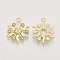 Alloy Pendants, with Crystal Rhinestone, Sun, Light Gold, 24x18.5x3mm, Hole: 2mm