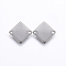 Tarnish Resistant 201 Stainless Steel Links connectors, Rhombus, Stainless Steel Color, 12.5x12.5x0.7mm, Hole: 1.4mm