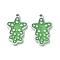 304 Stainless Steel Enamel Pendants, Star Charm, Stainless Steel Color, 16x10x1.5mm, Hole: 1mm