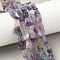 Raw Rough Natural Fluorite Beads Strands, Nuggets, 7~12x4~10x3~8mm, Hole: 1mm, about 46~52pcs/strand, 15.35~15.94''(39~40.5cm)