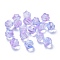 Transparent Glass Beads, with Glitter Powder, Pumpkin, Lilac, 8.5x8mm, Hole: 1.2mm