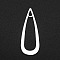 Tarnish Resistant 201 Stainless Steel Pendants, Teardrop Charm, Laser Cut, Stainless Steel Color, 29x11x1mm, Hole: 1.8mm