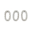 Brass Linking Rings, Long-Lasting Plated, Rack Plating, Oval, Platinum, 10.5x5.5x1.5mm, Inner Diameter: 7.5x3mm
