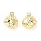 Rack Plating Alloy Pendants, Cadmium Free & Lead Free, Rose Charms, Light Gold, 15.5x13x9mm, Hole: 1.8mm