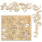 Wood Shaving Boards, Wood Craft Supplies, 15.2x14.5x0.2cm, 2pcs/set