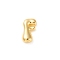 Brass Pendants, Cadmium Free & Nickel Free & Lead Free, Real 18K Gold Plated, Letter E, 24x13x7mm, Hole: 2.5x3mm