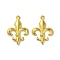 Lily Symbol Alloy Pendants, Cadmium Free & Nickel Free & Lead Free, Fleur De Lis, Golden, 30x21.5x3mm, Hole: 1.8mm