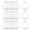 Brass Linking Rings, teardrop, Silver Color Plated, about 7mm wide, 11mm long, 1mm thick