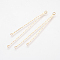 Brass Chain Links, Chandelier Components, Nickel Free, Real 18K Gold Plated, 54x3x1mm, Hole: 1.5mm