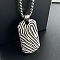 Stylish Hip-hop Stainless Steel Textured Rectangle Pendant Punk Necklaces for Men, Stainless Steel Color