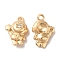 Rack Plating Alloy Pandants, with Clear Glass, Nickel Free, Spaceman with Star Charms, Clear, 17.5x12.5x5mm, Hole: 1.8mm