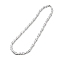 Brass Micro Pave Cubic Zirconia Chain Necklaces, Platinum, 18-1/4 inch(46.5cm)