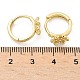 Серьги-кольца из латуни с цветком EJEW-Z102-02G-5