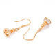 Латунные крючки для серьги из чистого циркония KK-T062-204G-NF-2